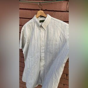 Croft & Barrow White and Blue Pinstripe Shirt